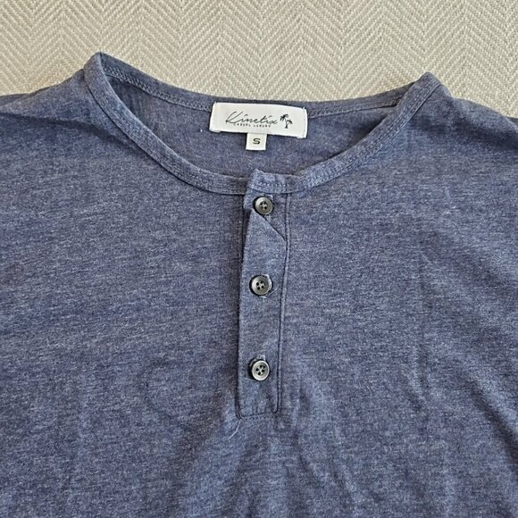 Kinetix Casual Luxury Men's Long Sleeve Henley Size Small Heather Navy NWT - Picture 6 of 13